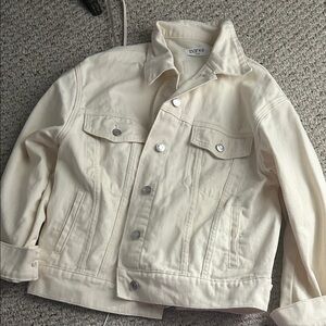 PARKE Women's Cream Jean Jacket and jeans set